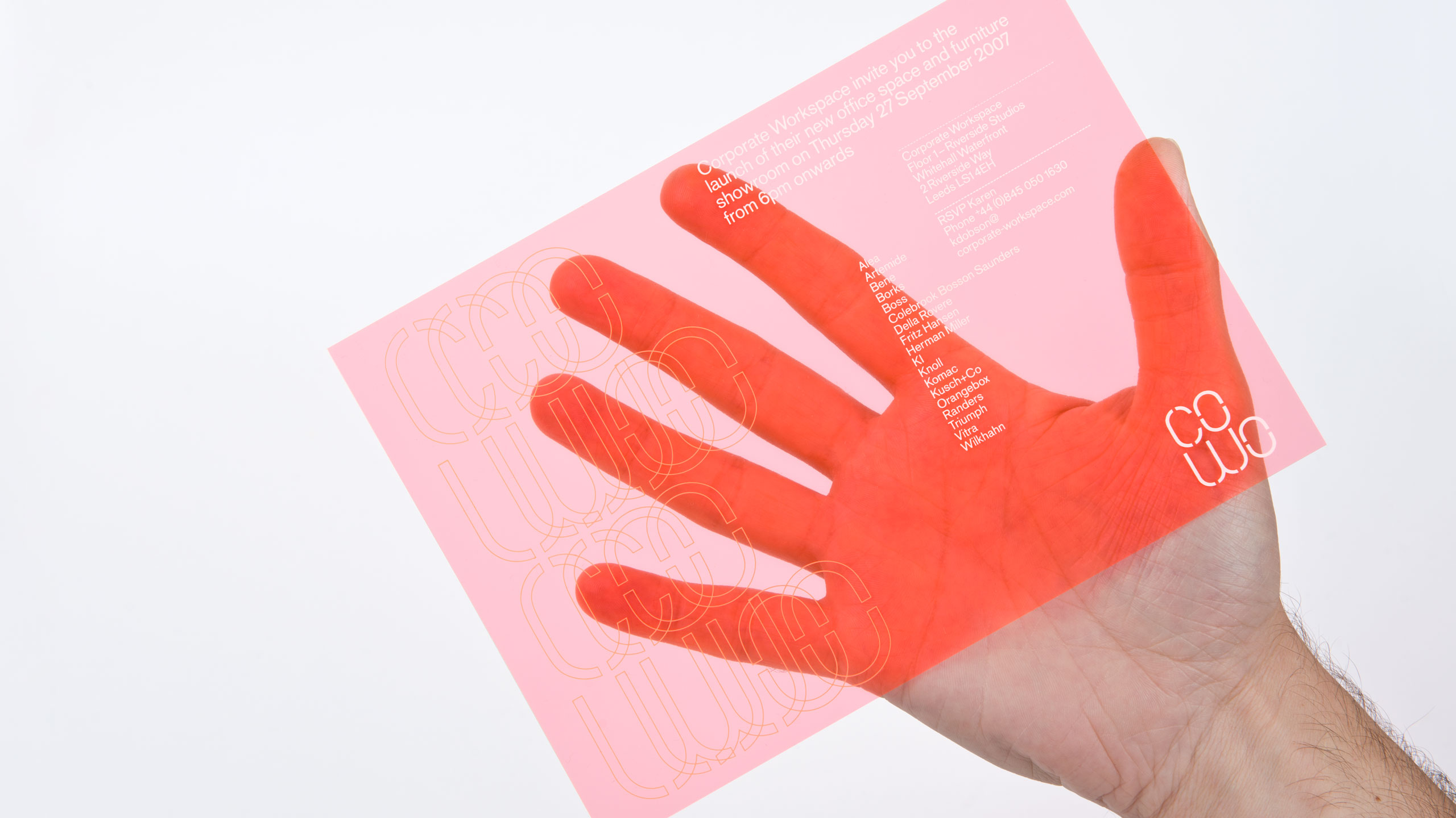 Special Custom Handmade Invitation Transparent Invite Creative Bespoke Corporate Branded Architecture Designers Design Led Showroom Identity Monogram Symbol Brand Guidelines Creative Marketing Branding Agency Consultant DESIGN PROJECT Leeds Yorkshire