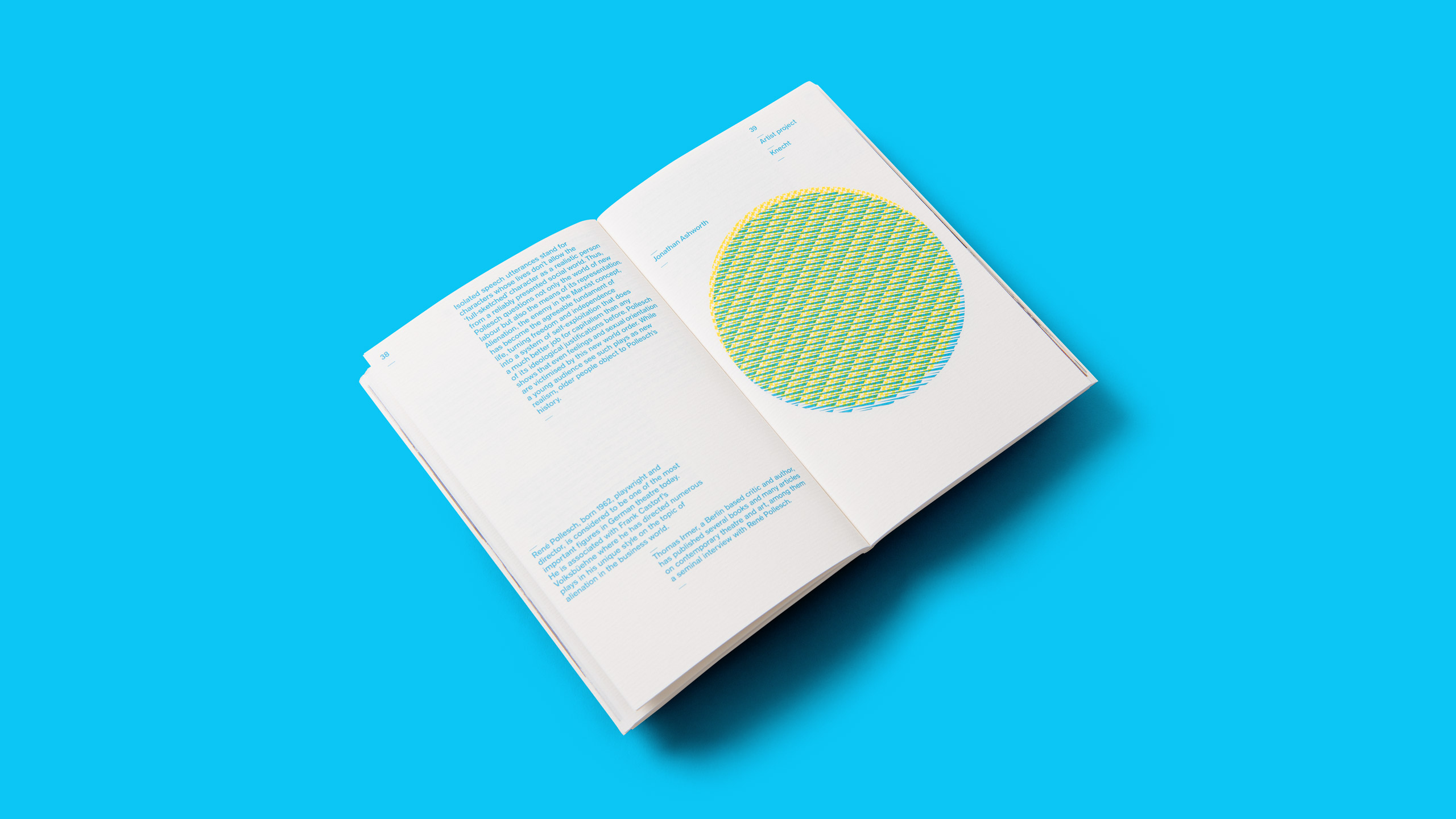 Art book cover design featuring fluorescent ink overprinting and creative design by Design Project