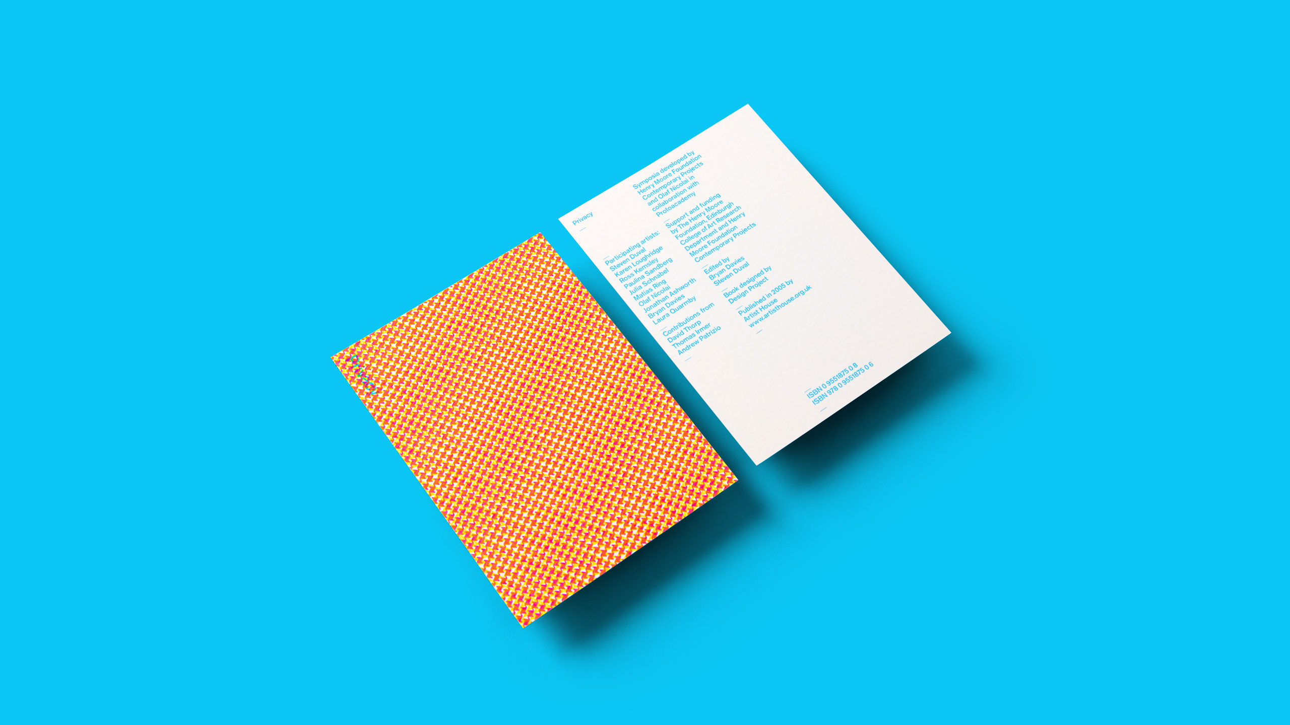 Overprinting using fluorescent ink - book design and book mark by Design Project