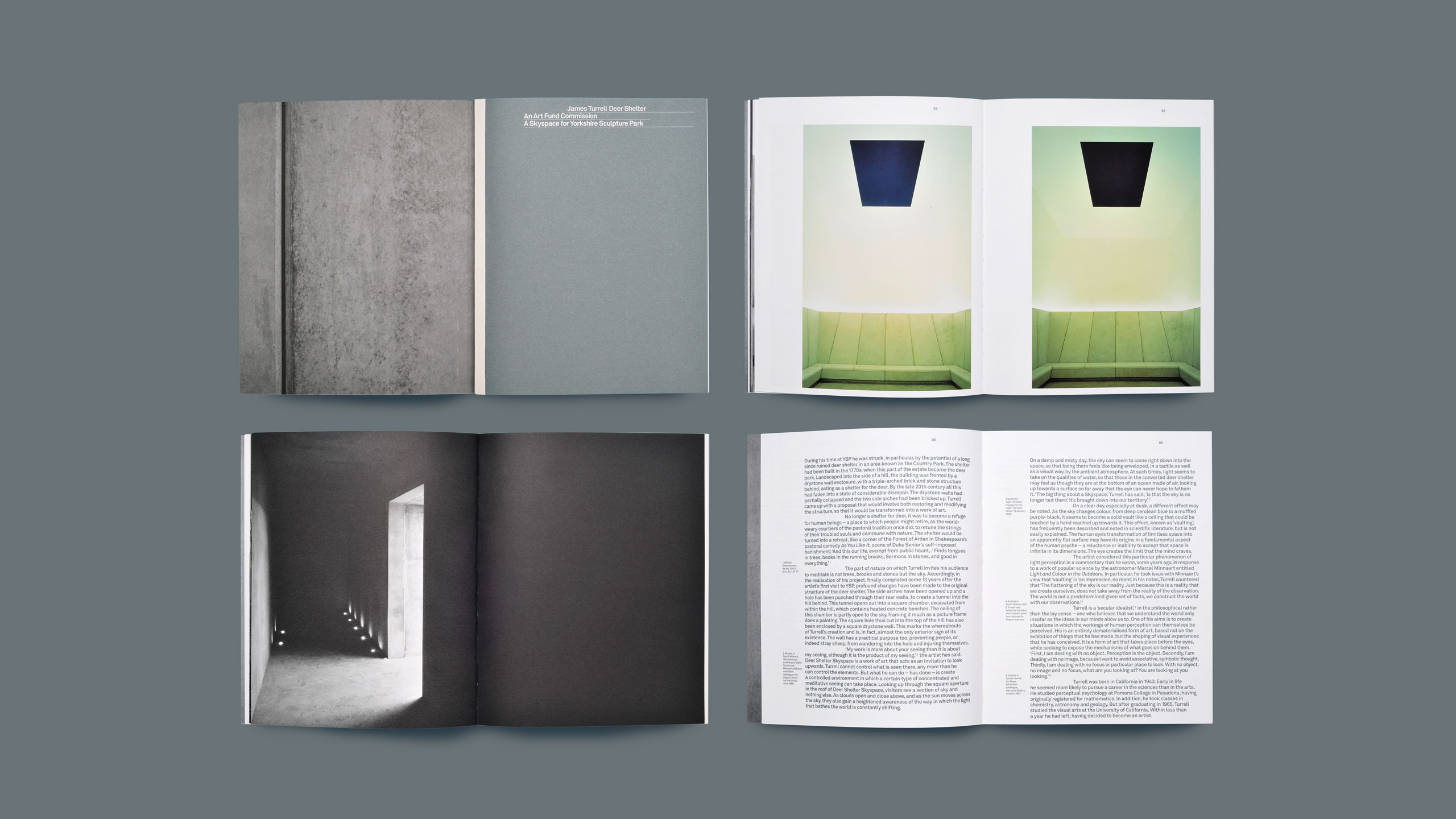 Art Publication Book Monograph Brochure Guide Branding Design James Turrell YSP Yorkshire Sculpture Park Artist Sculptor Art Sculpture Commercial Publishing Gallery Photography Jonty Wilde Leeds Agency DESIGN PROJECT 4