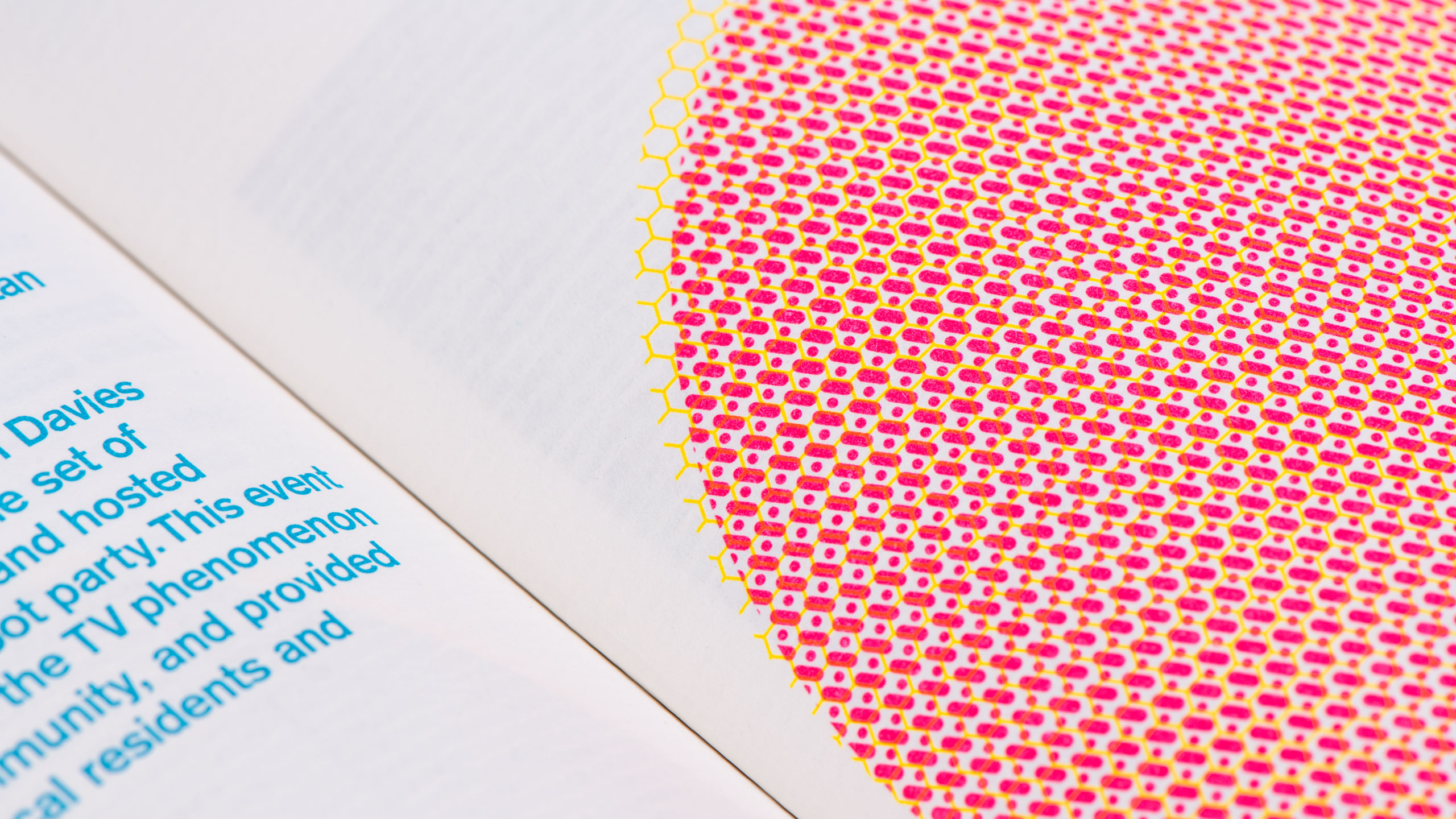 Art book design featuring fluorescent ink overprinting by Design Project