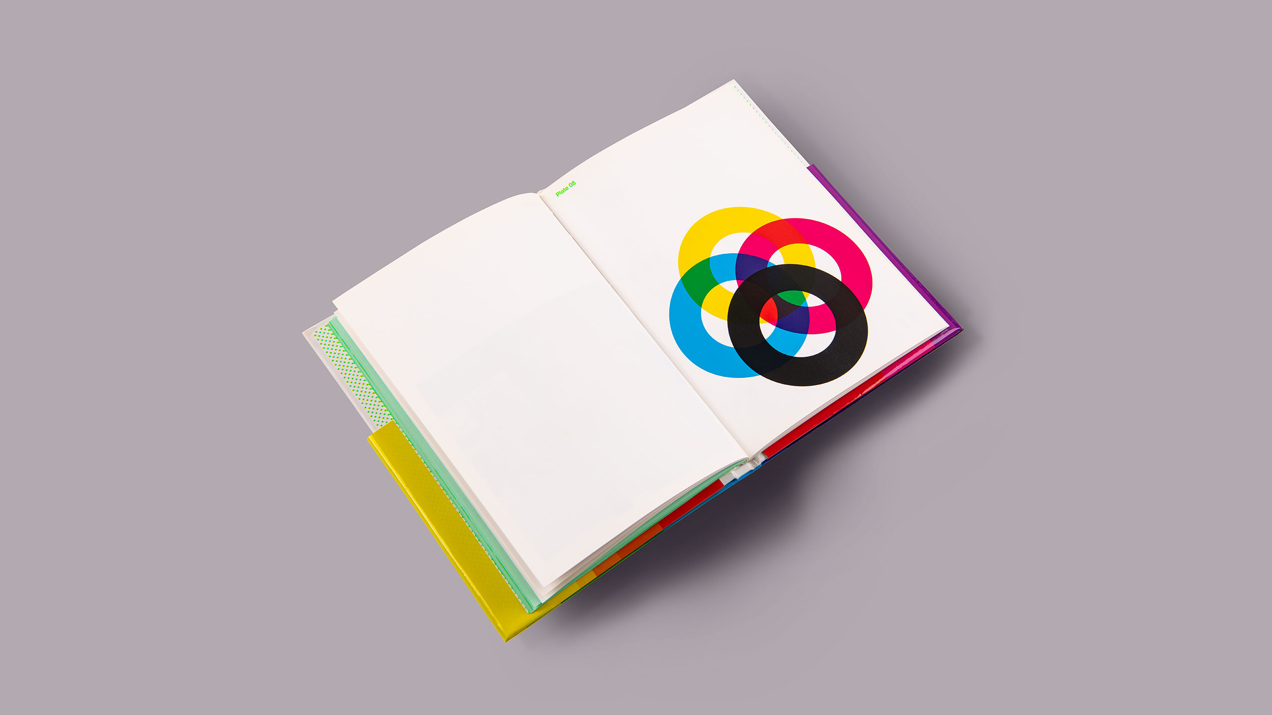 Book design, graphic design book, CMYK, overprinting, lithographic printing, graphic design manual by Design Project