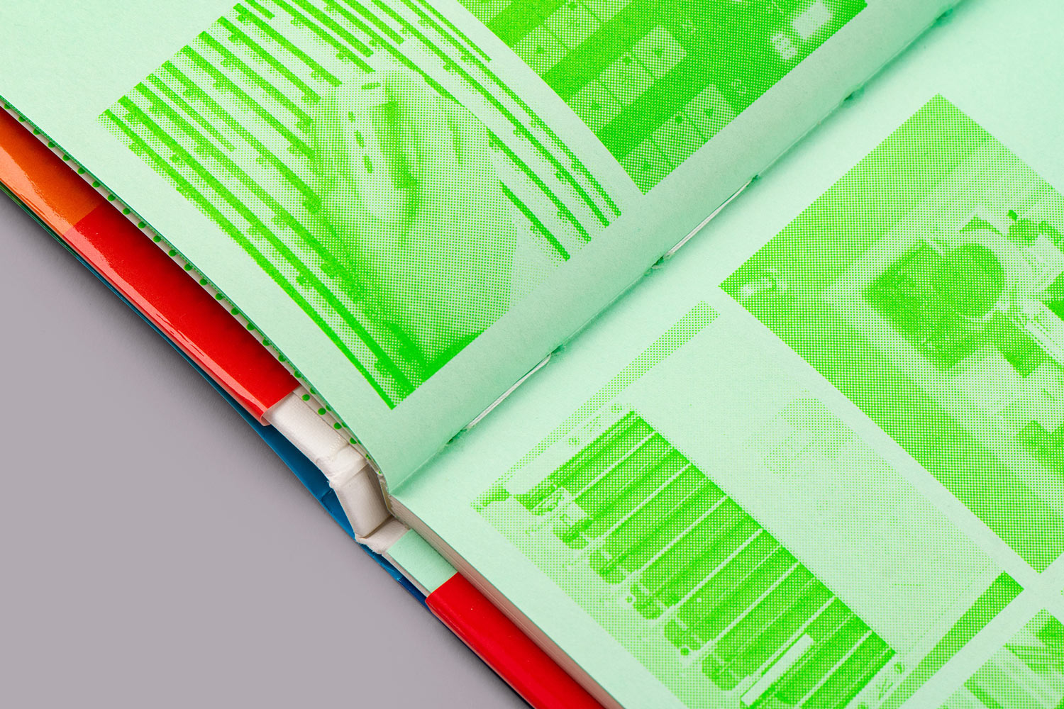 Fluorescent ink, lithographic printing, book design, marketing strategy, printing and finishing manual by Design Project