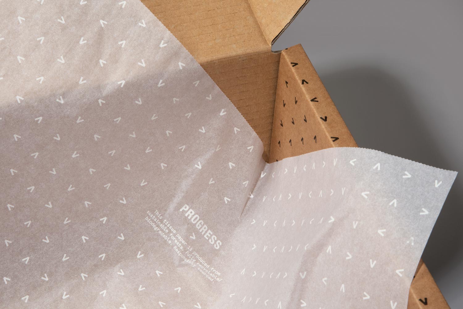 Tissue Paper Environmental Eco Friendly Packaging Design Art Direction Branded Branding Luxury Retail E-Comms Reusable Mailing Shipping Boxes Printed Biodegradable Responsible Sustainable Yorkshire Leeds Branding Agency DESIGN PROJECT