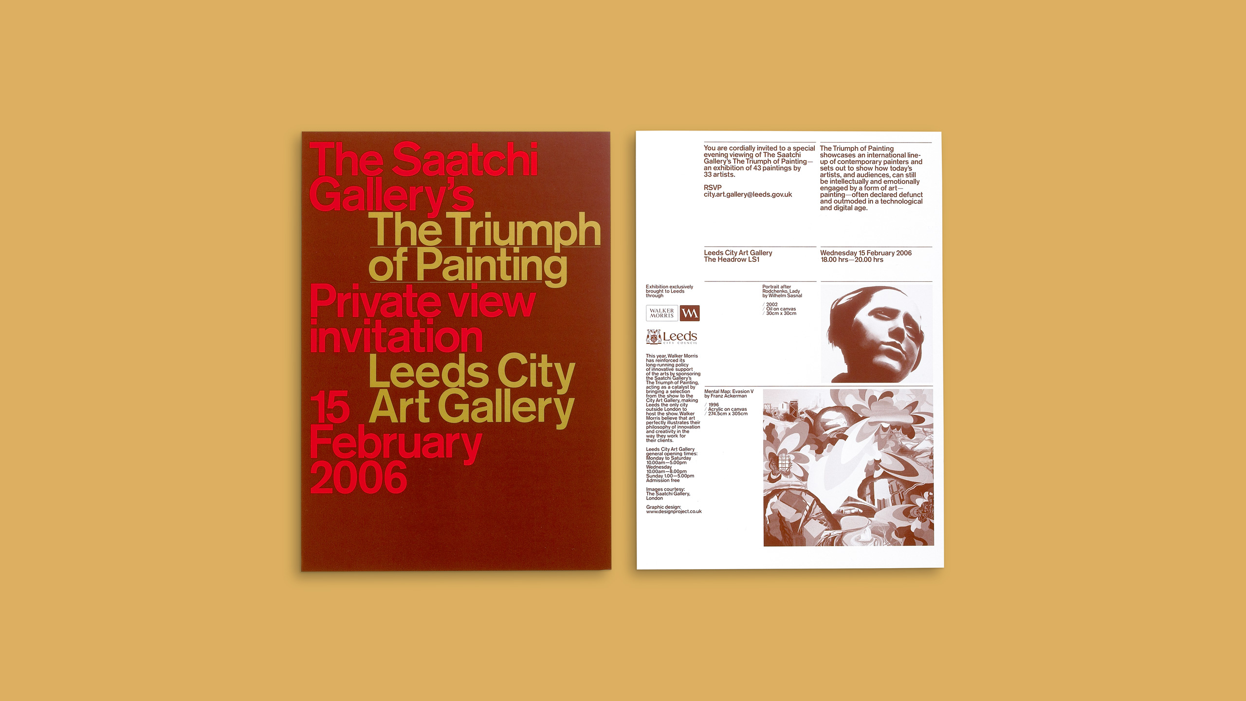 Art Exhibition Special Event Brand Branding Identity Logo Saatchi Gallery Contemporary Signage Invitation Campaign Environmental Luxury Premium Print Printed Marketing Communications Promotional Comms Yorkshire Leeds Design Branding Agency Studio DESIGN PROJECT
