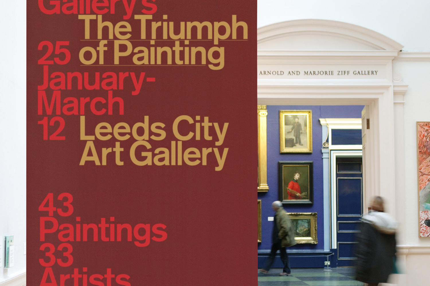 Contemporary Art Exhibition Brand Special Event Brand Identity Logo Saatchi Gallery Signage Large Format Banners Environmental Campaign Graphics Yorkshire Leeds Design Branding Agency Studio DESIGN PROJECT