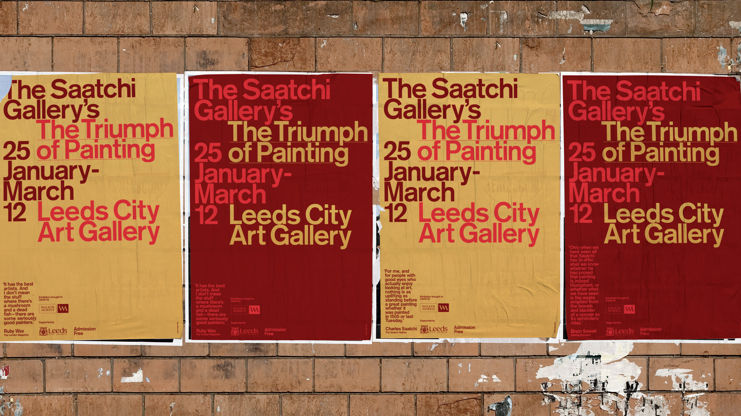 Contemporary Art Exhibition Brand Special Event Identity Logo Saatchi Gallery Campaign Signage Poster Fly-poster City Wide Campaign Environmental Graphics Printed Yorkshire Leeds Design Branding Agency Studio DESIGN PROJECT