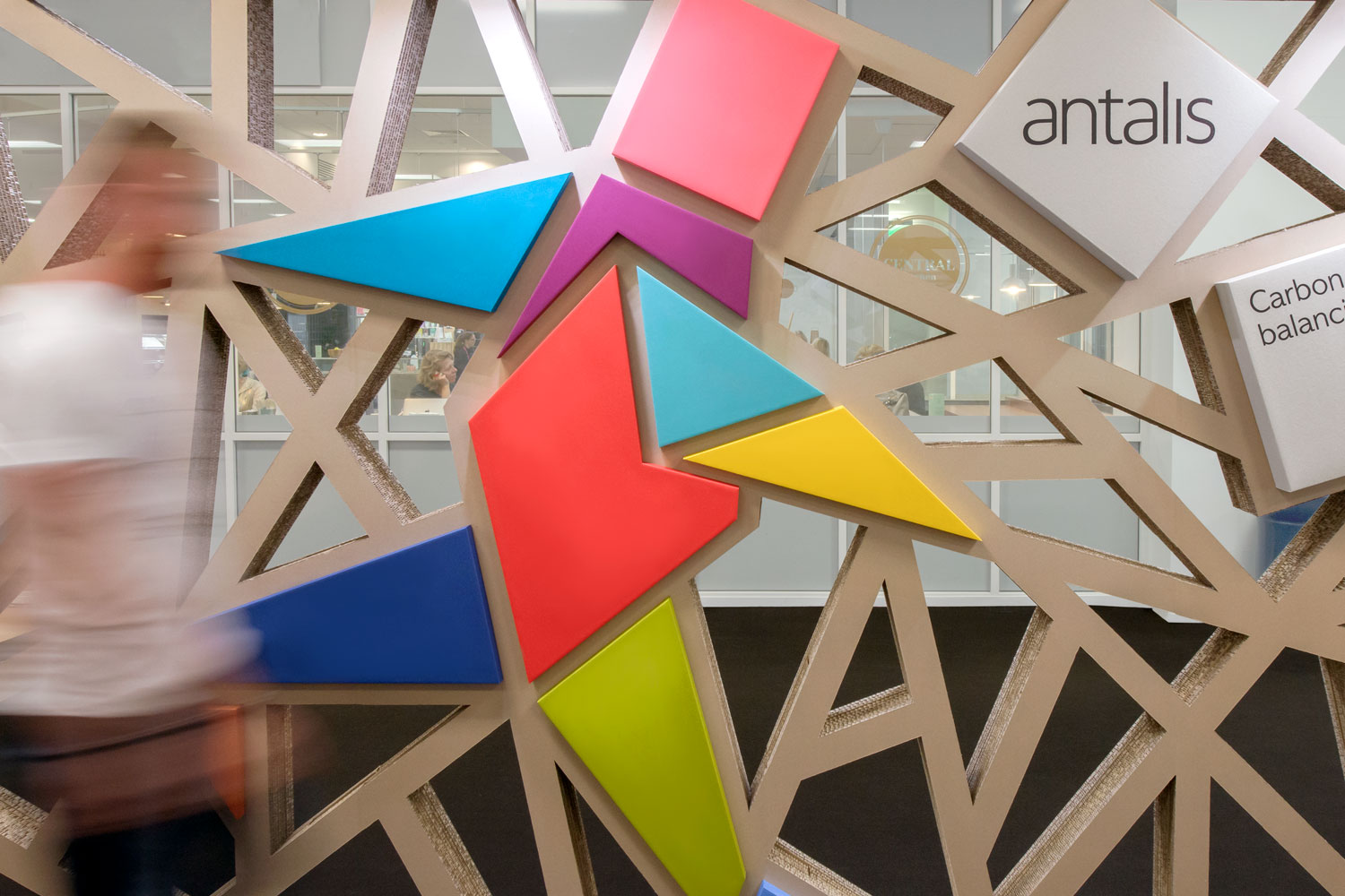 Sustainable, eco-friendly exhibition design made from paper and cardboard by Design Project