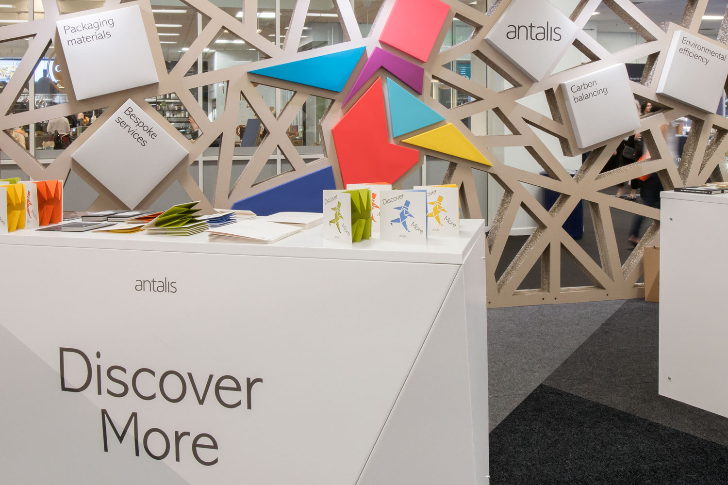 Sustainable exhibition design made from paper and cardboard by Design Project