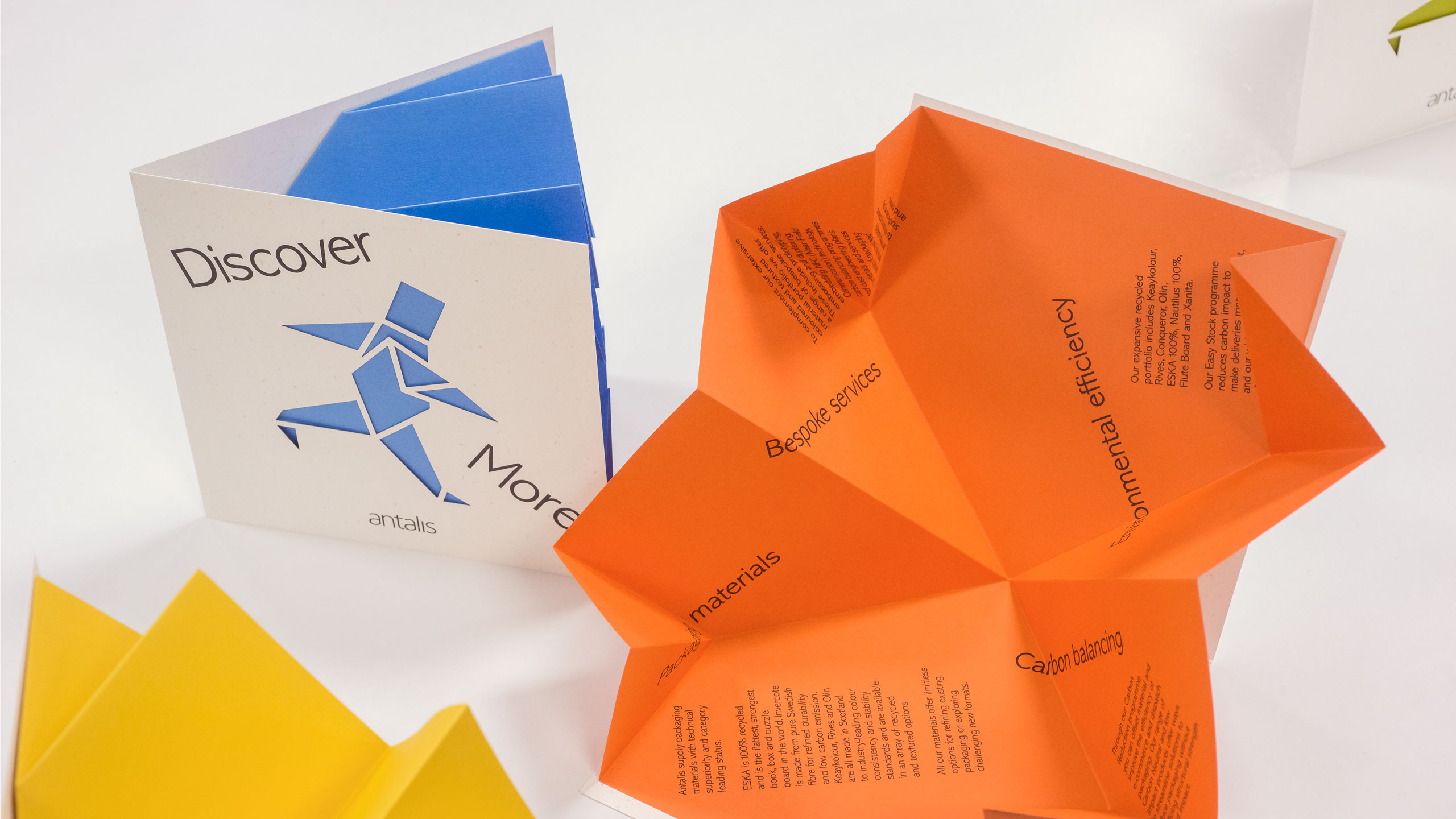 Promotional leaflet design, with laser-cut cover and pop-up inner by Design Project