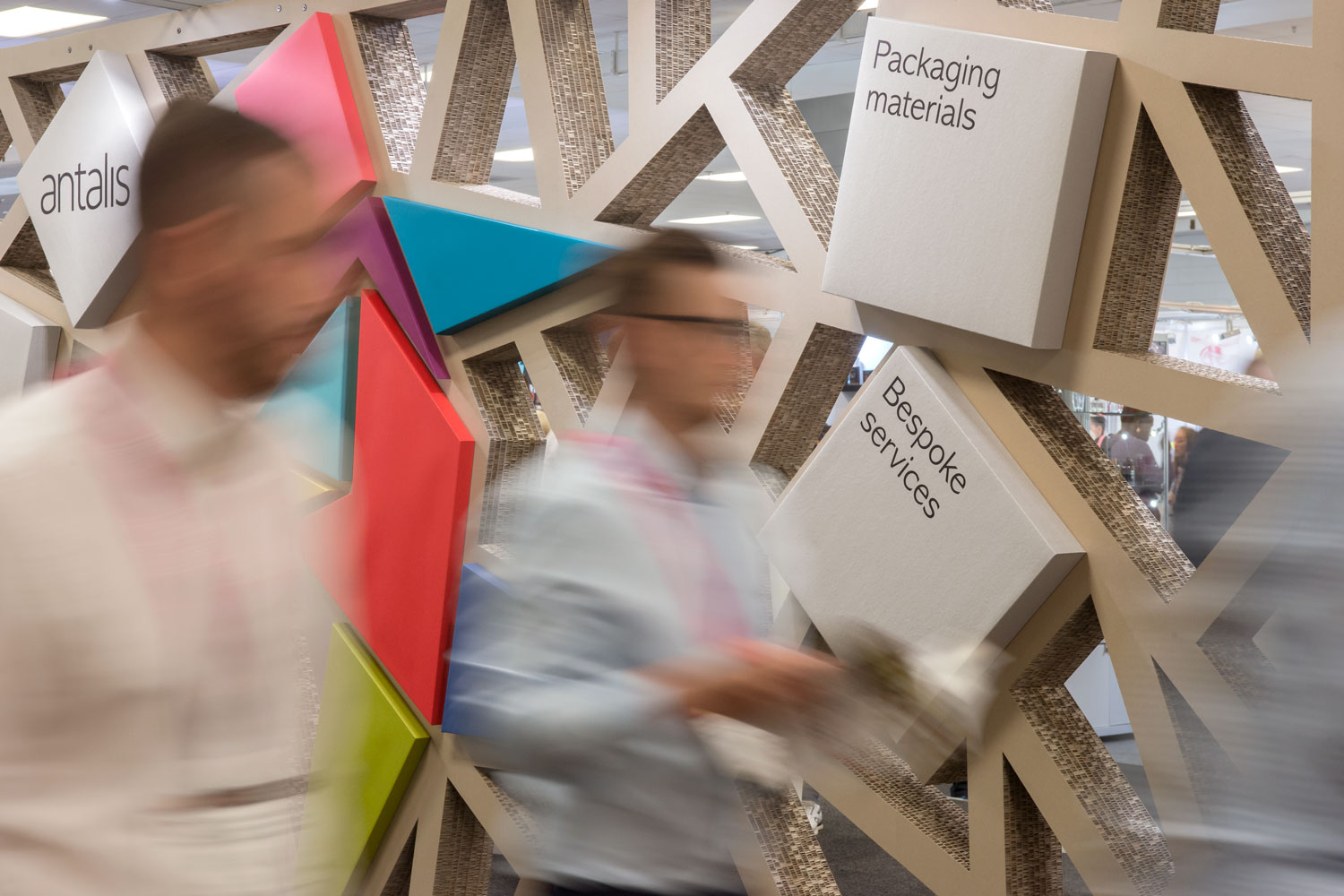 Exhibition Stand Trade Show Promotional Special Event Creative Recycled Environmental Sustainable Responsible Xanita Architectural Fine Paper Materials Specification Identity Brand Branding Logo Development Strategy Experiential Luxury Bespoke Character Antalis Yorkshire Leeds Branding Agency Studio 1 DESIGN PROJECT