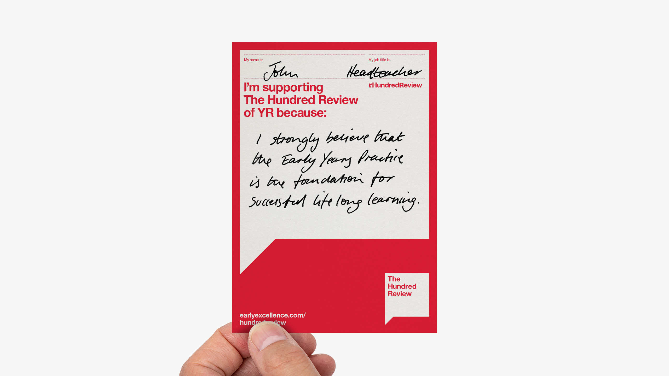 Hundred Review Interatcive Statement A5 Card Flyer Statement