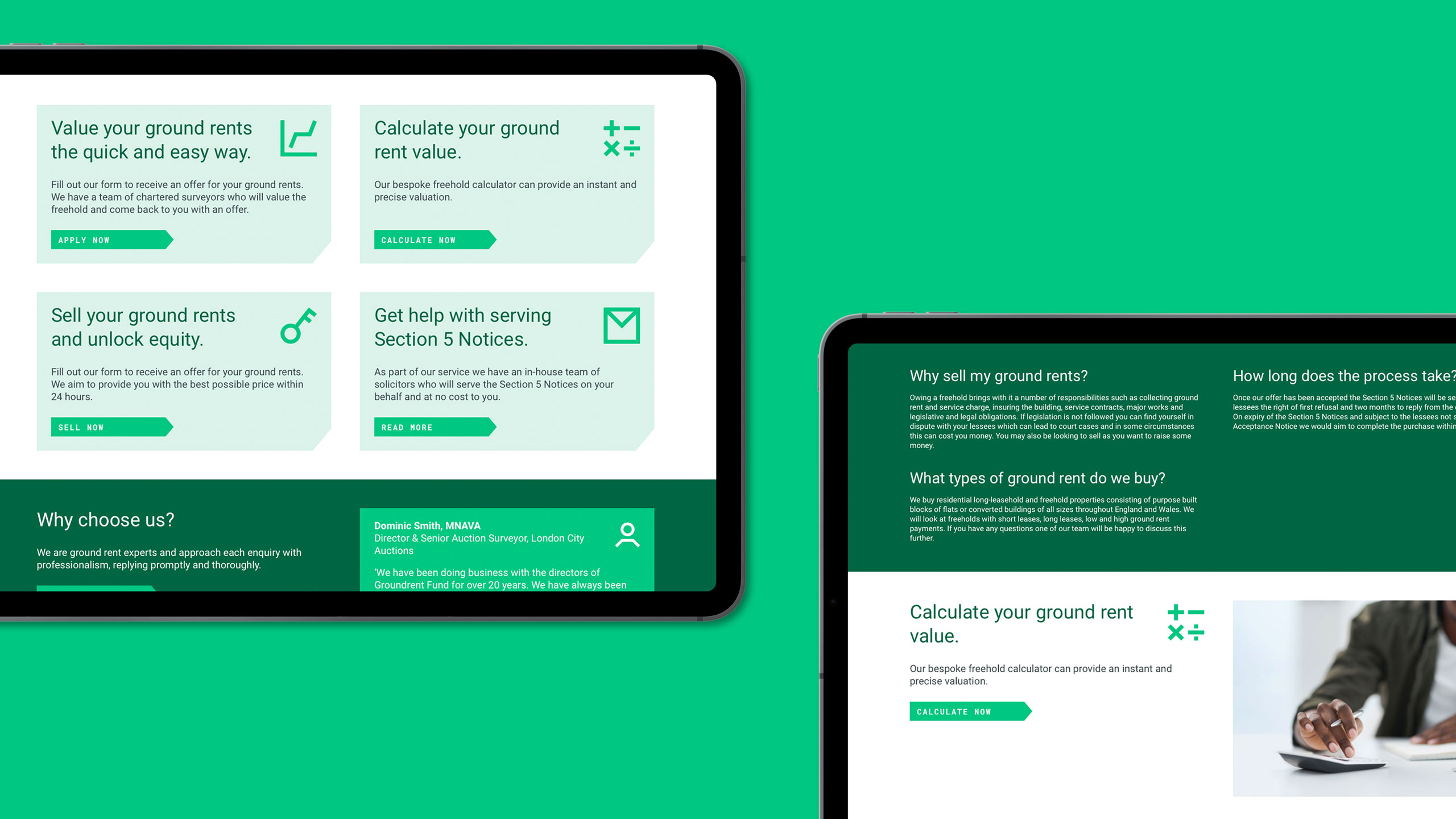 Website design, development, UI and UX for commercial property brand by Leeds digital marketing agency Design Project