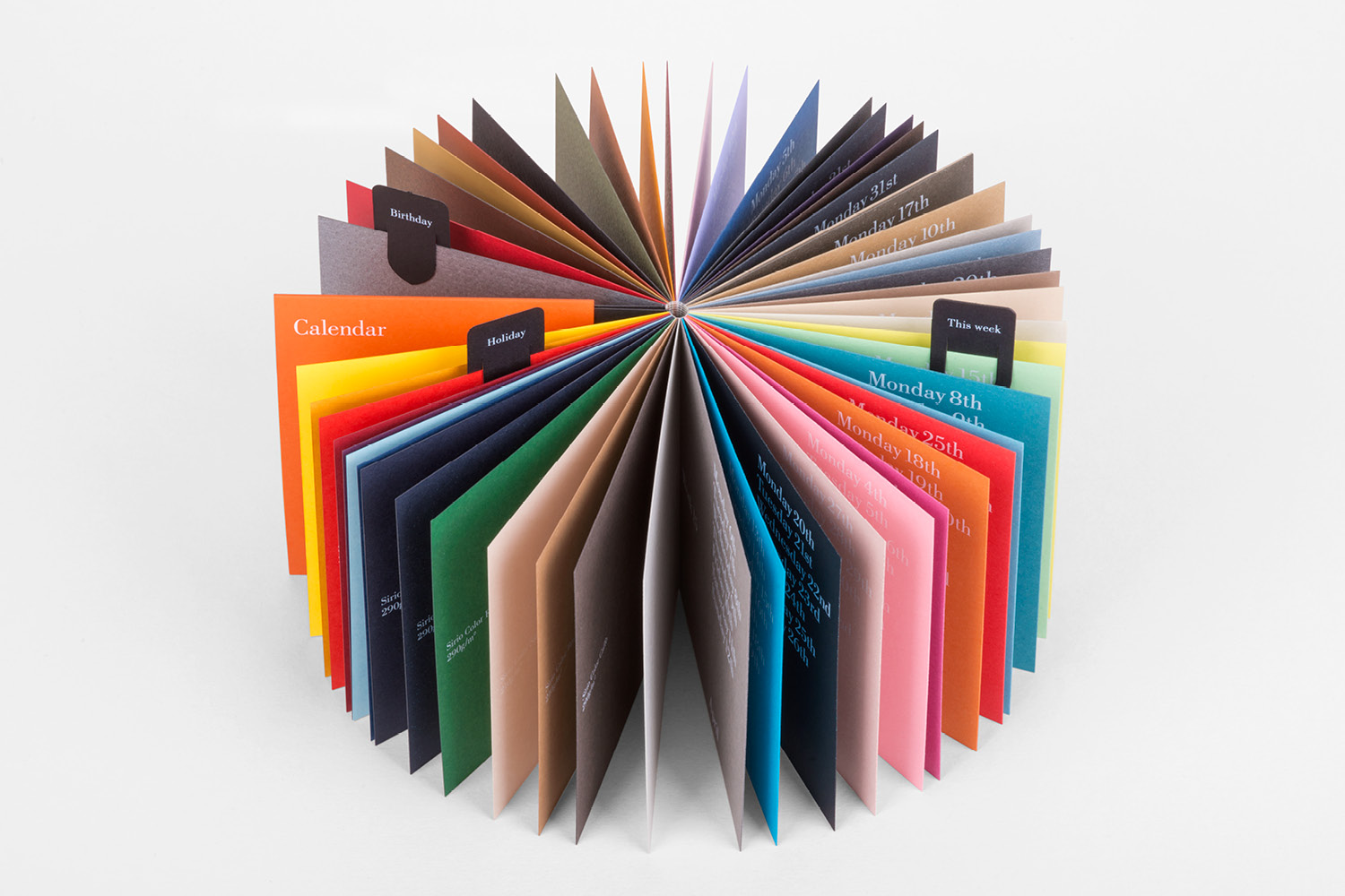 Calendar design, personalised calendar, customised desk calendar, typeface calendar, graphic design agency, Design Project