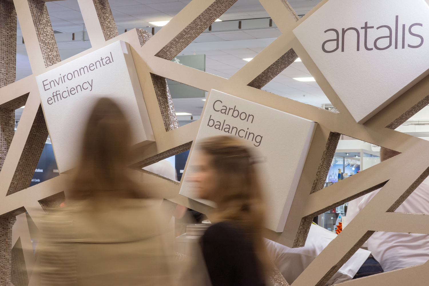 Eco-friendly creative exhibition design made from paper and cardboard by Design Project