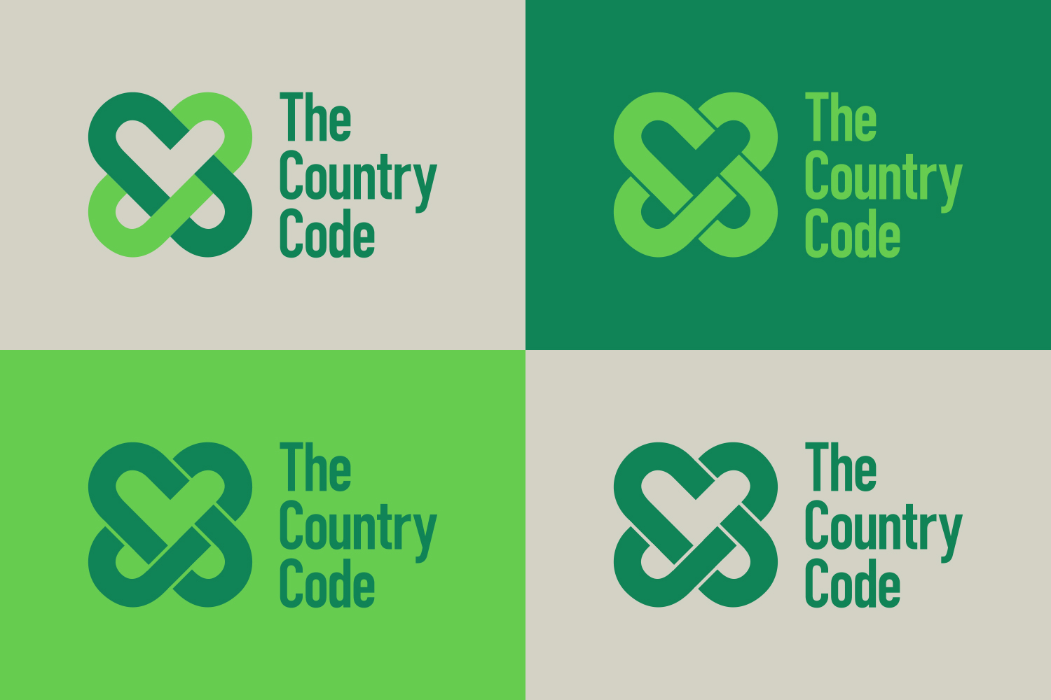 The Country Code, heart shaped logo design and branding identity by Design Project