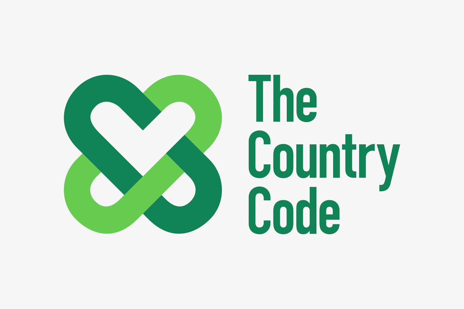 The Country Code, heart shaped logo design and brand identity by Design Project
